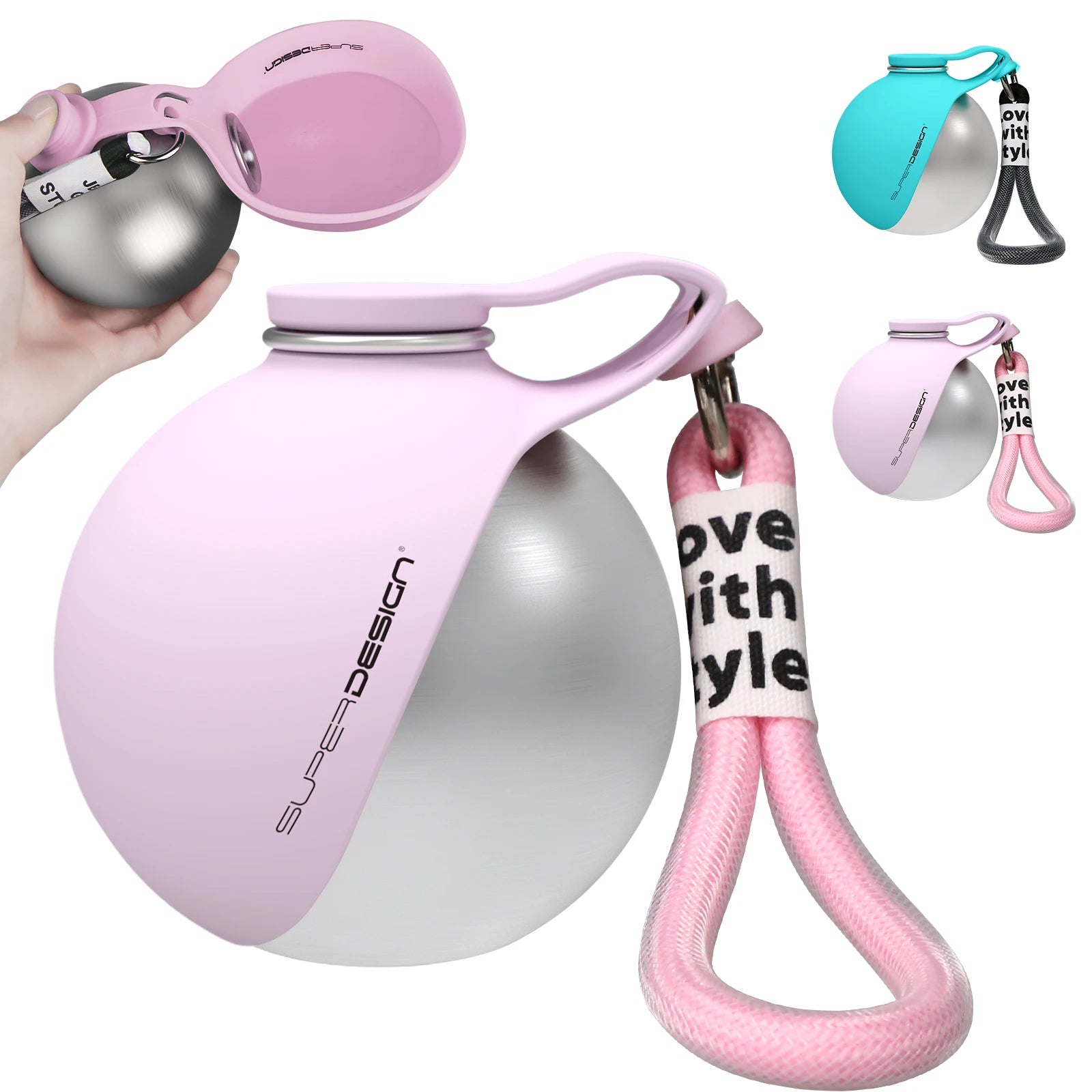Small portable water containers for dogs
