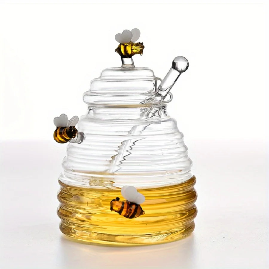 14 fl oz Glass honey jar