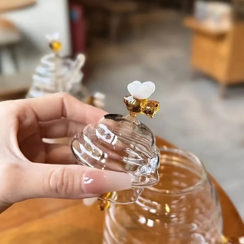 14 fl oz Glass honey jar