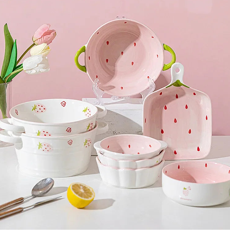 Kitchen strawbery ceramic set