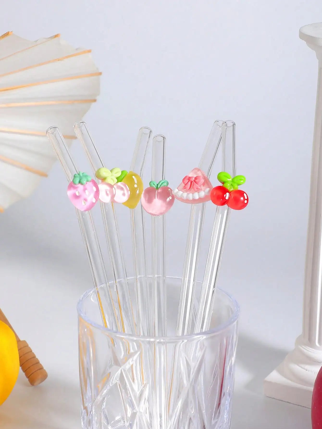 Fruit glass straws