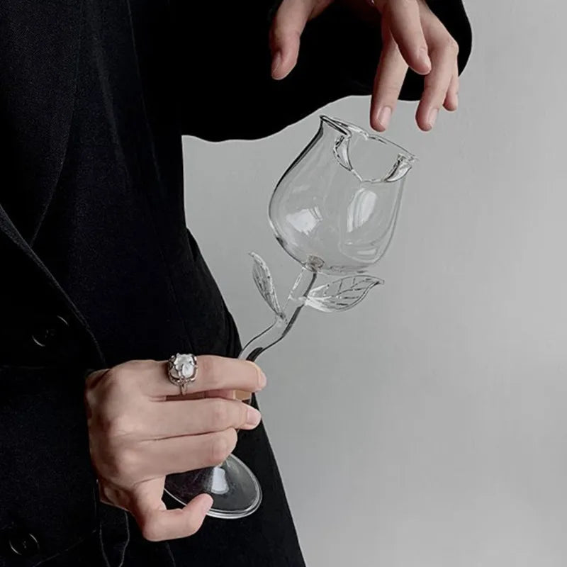 Rose cocktail glass