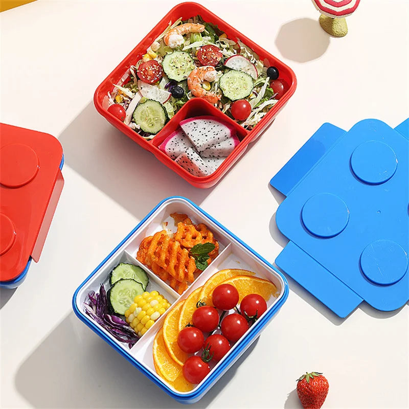 Red and blue themed bento box