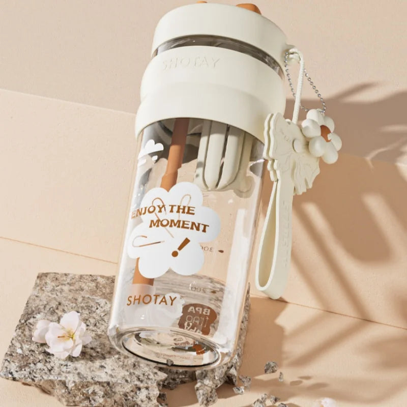 21.0-27.1 fl oz Floral bow straw cup