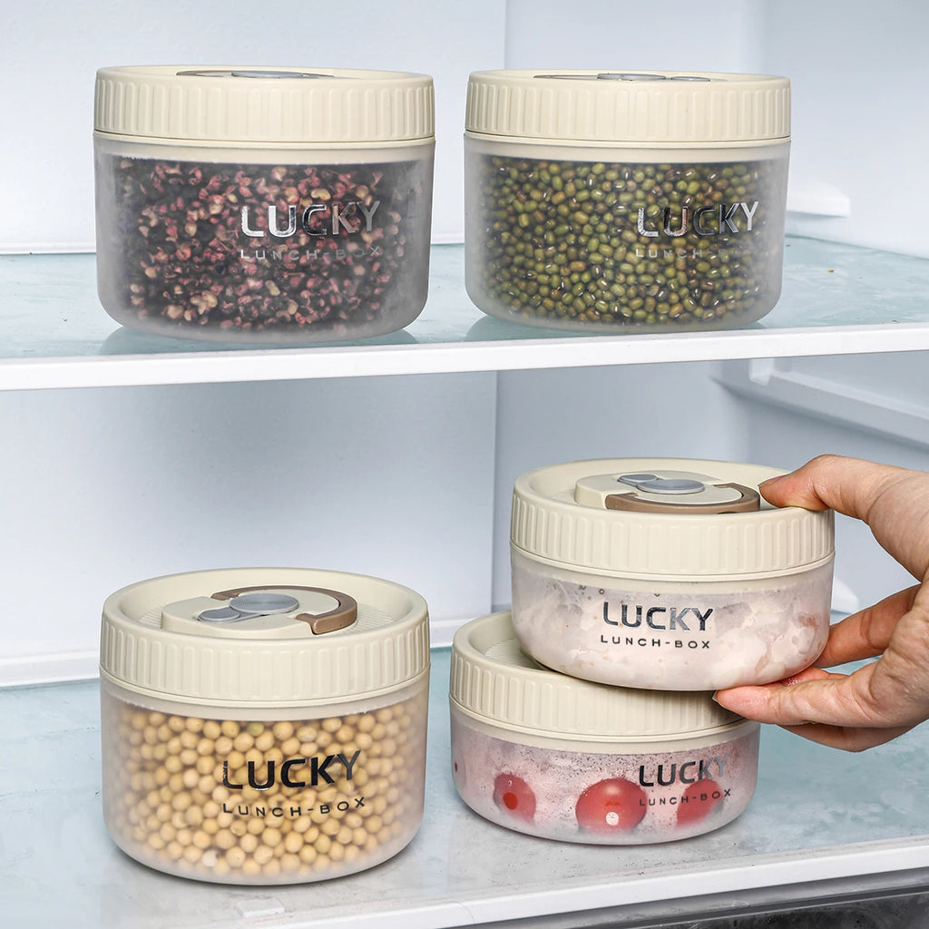 Plastic transparent containers & lunch box kit
