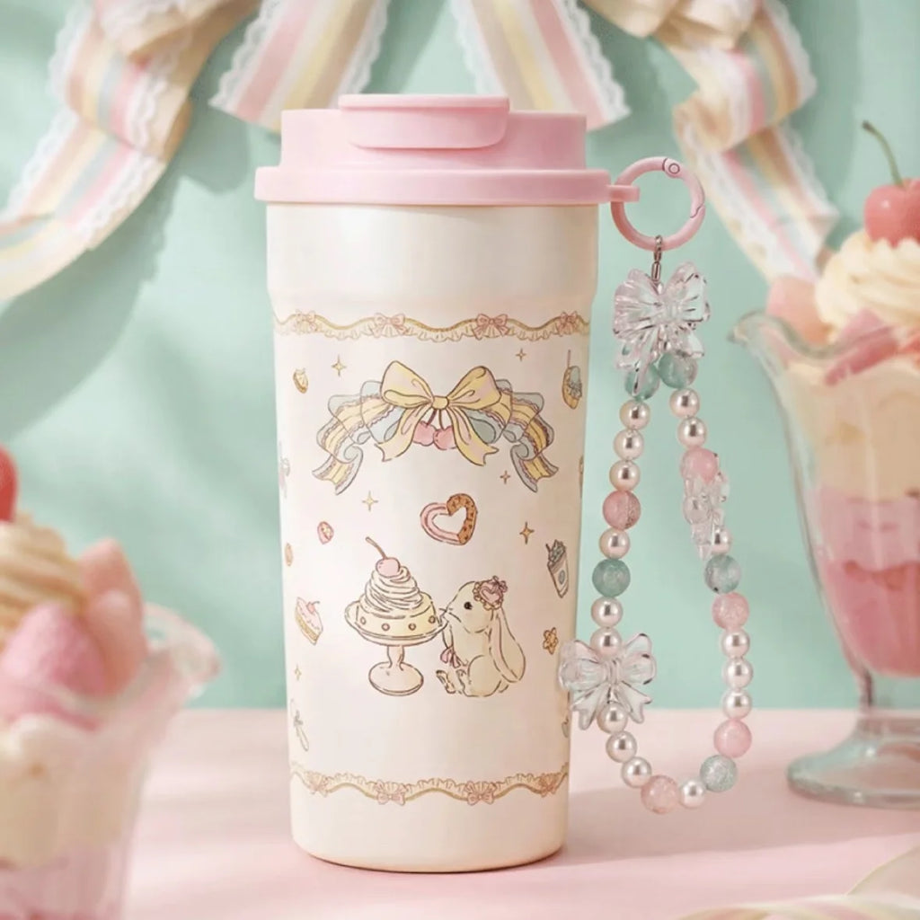 Coquette pink stainless steel cups and ceramic mugs