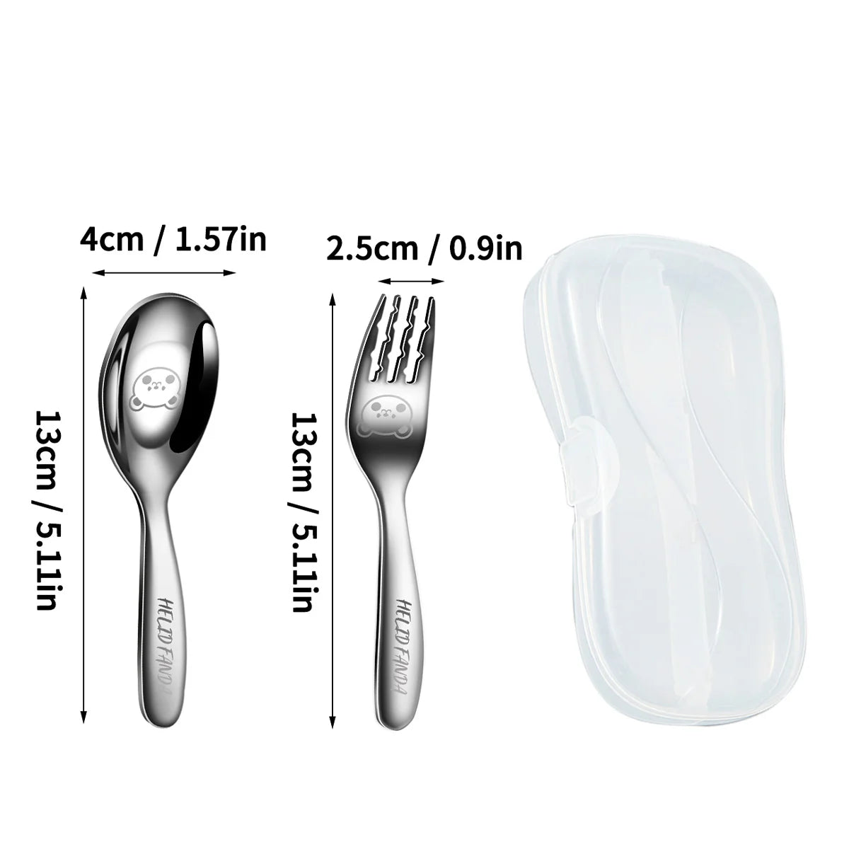 Cute stainless steel cultery set