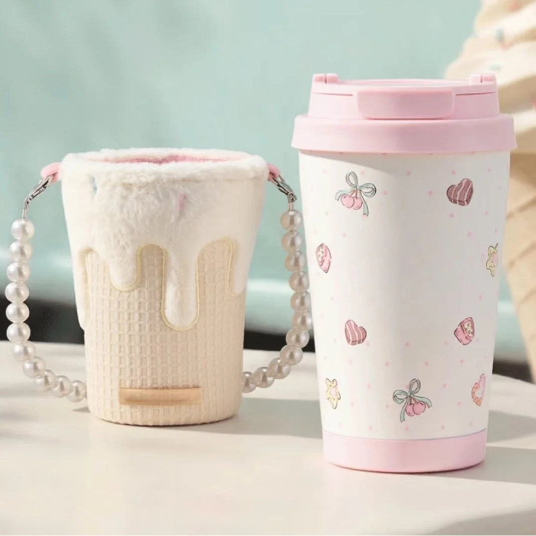Coquette pink stainless steel cups and ceramic mugs