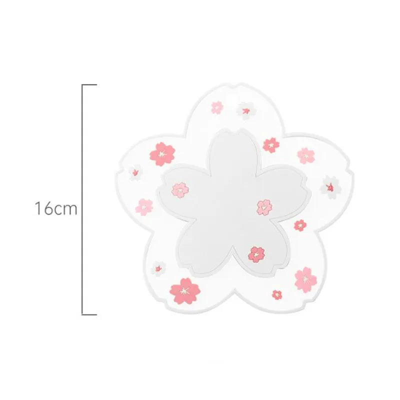 Sakura shaped silicone coasters