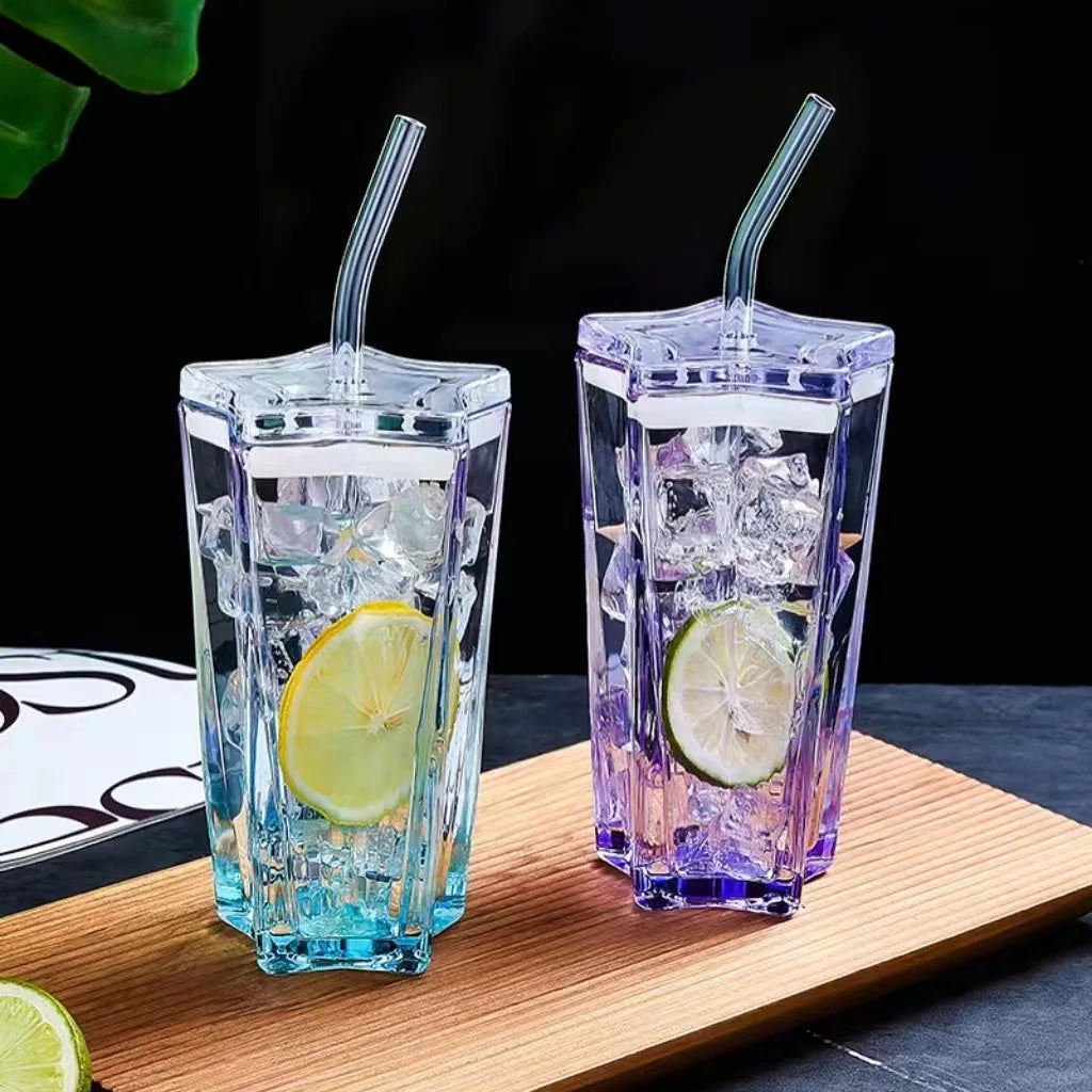 16.91 fl oz Five pointed star glass cup
