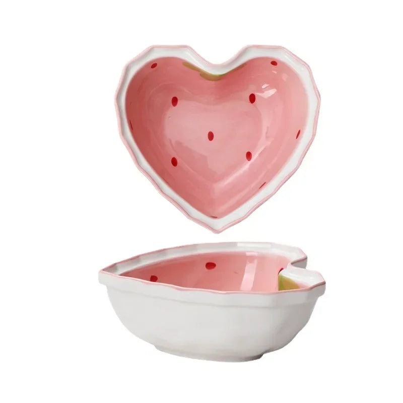 Strawberry bowl with spoon