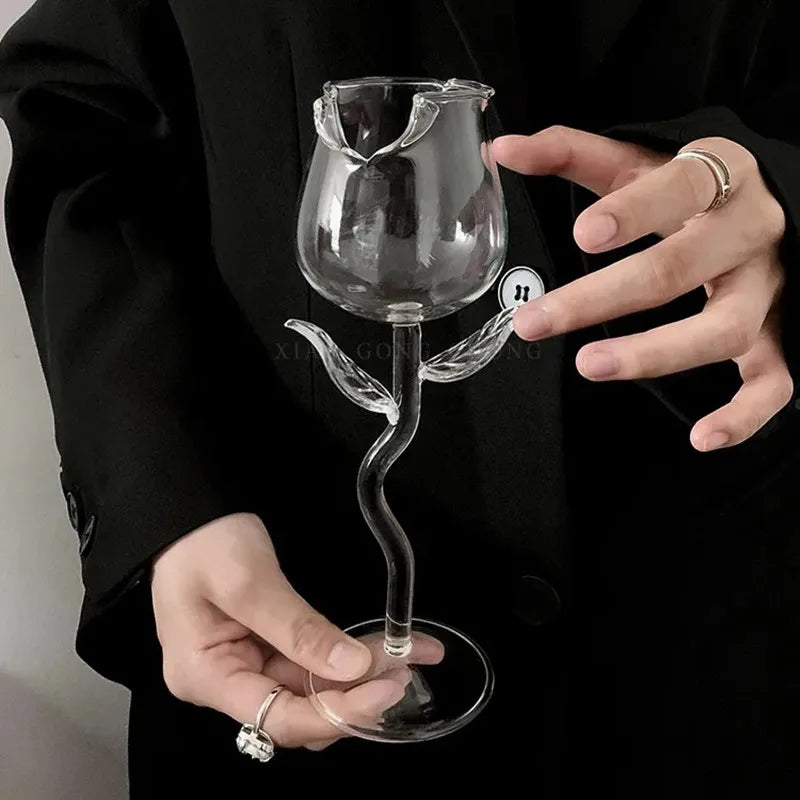 Rose cocktail glass