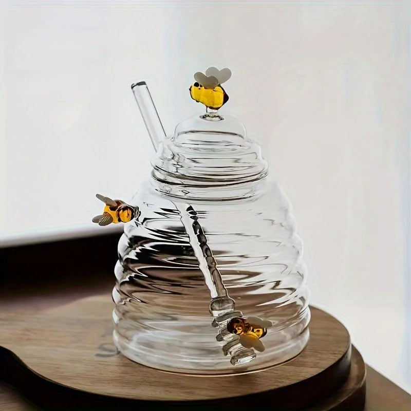 14 fl oz Glass honey jar
