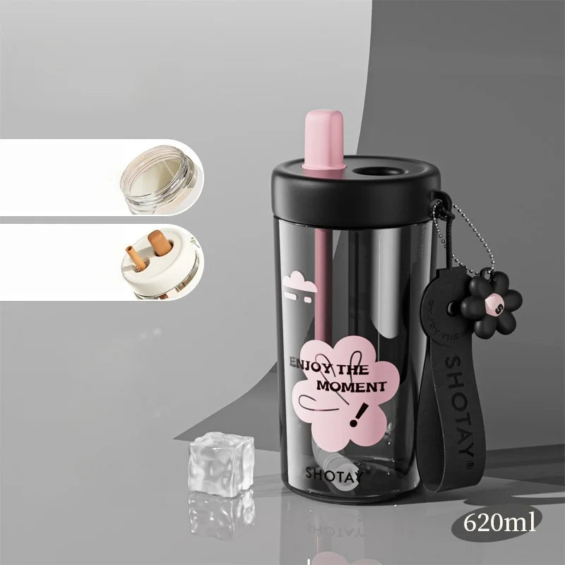 21.0-27.1 fl oz Floral bow straw cup