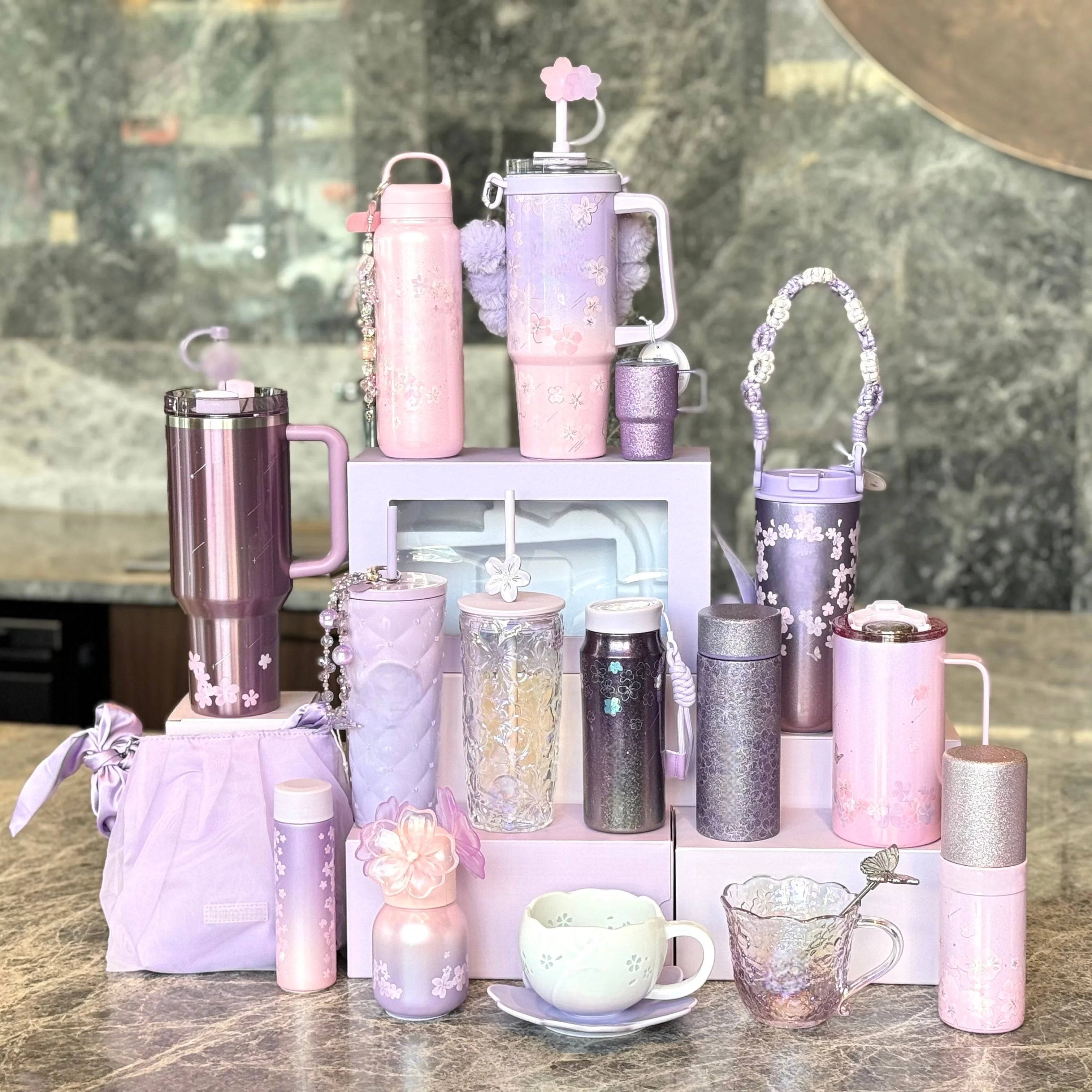 Purple pastel high quality cup and ceramics