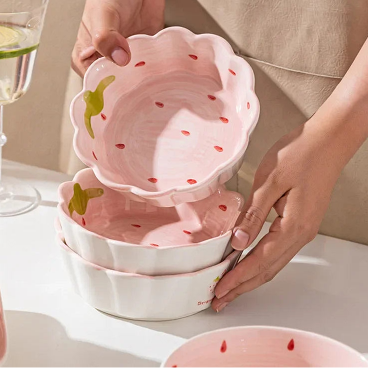 Kitchen strawbery ceramic set
