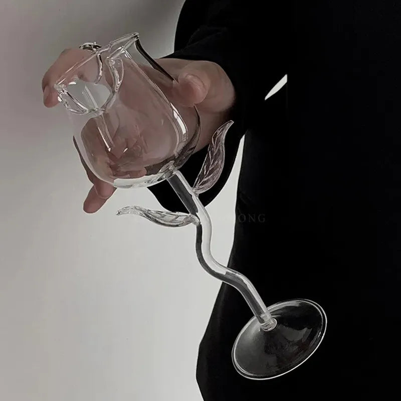 Rose cocktail glass