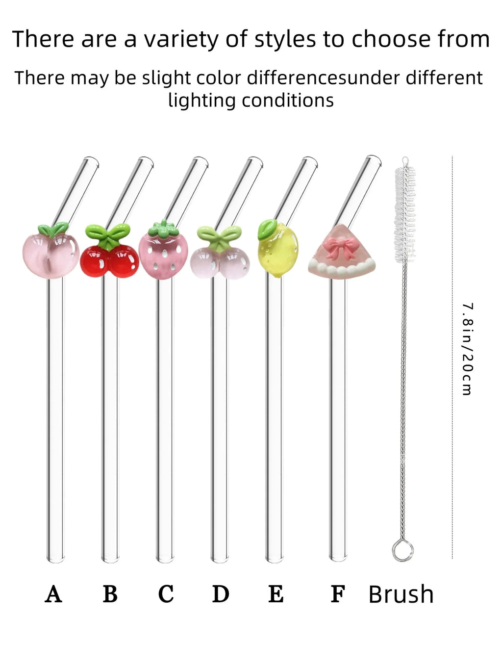 Fruit glass straws