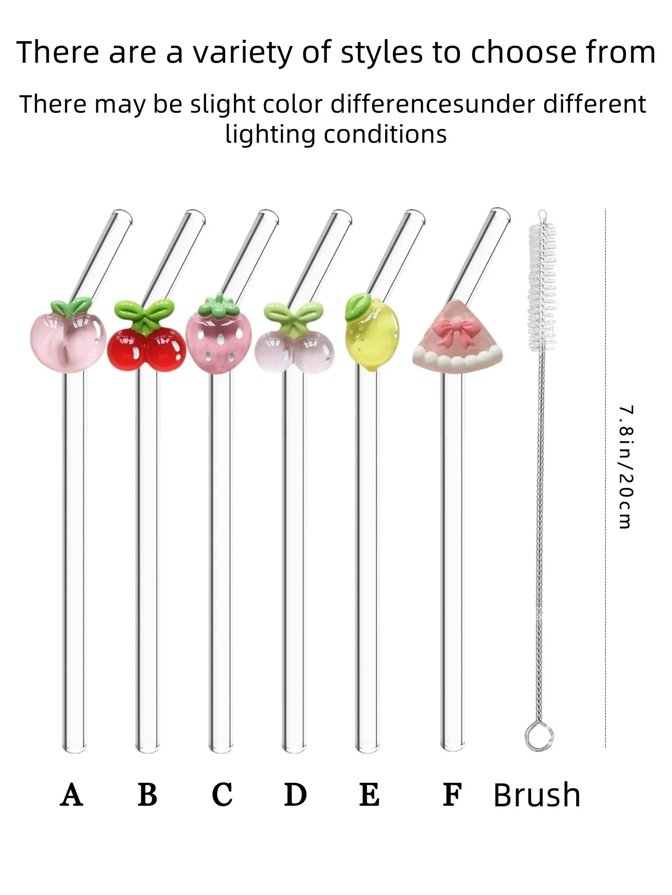 Fruit glass straws