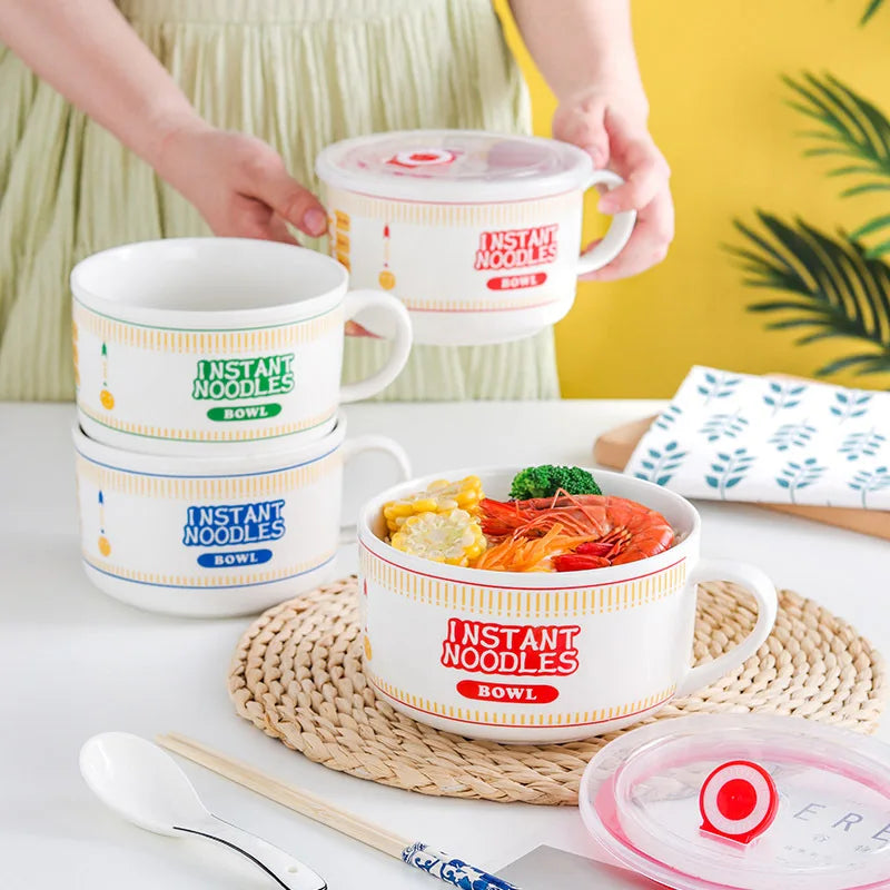 Noodle bowl with lid