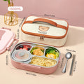 Stainless steel lunch box with phone support