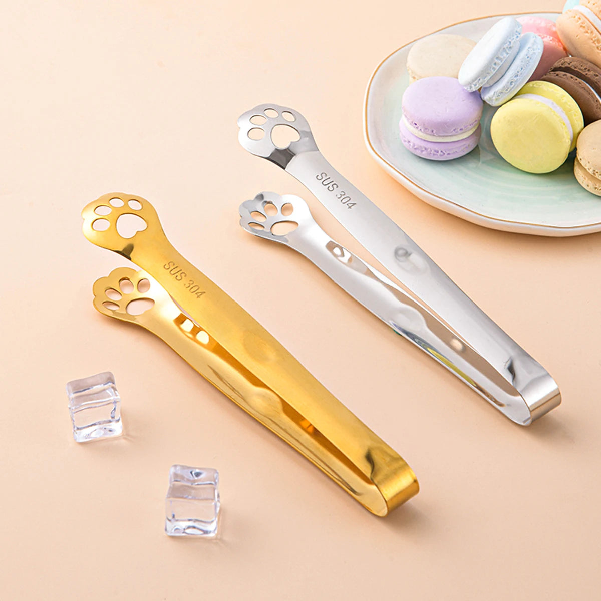 Ice cube cat paw tongs