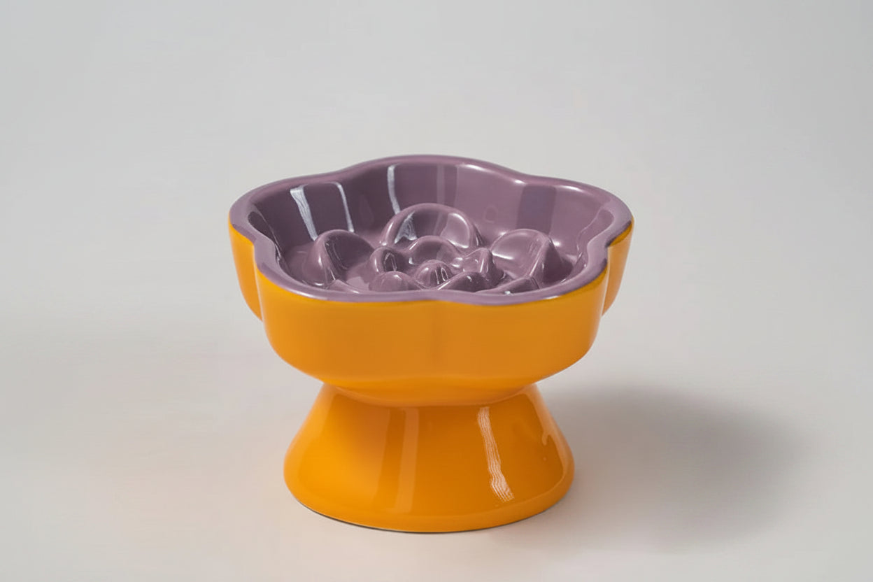 Pet bowl with seed like sections