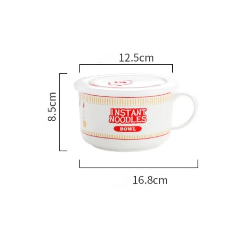 Noodle bowl with lid