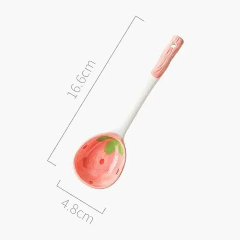 Strawberry bowl with spoon