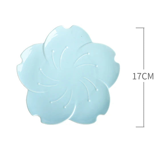 Sakura shaped ceramic bowls and plates