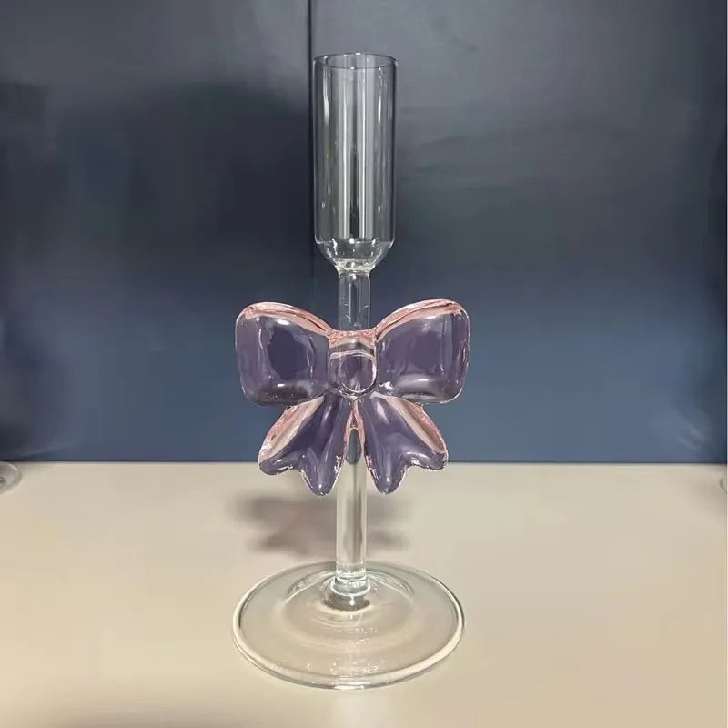 Pink bow glasses and cup
