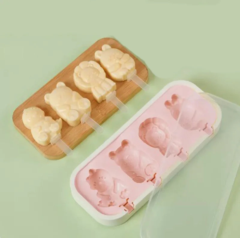 Cute silicone popsicle molds