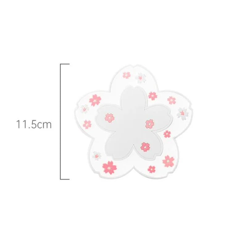 Sakura shaped silicone coasters