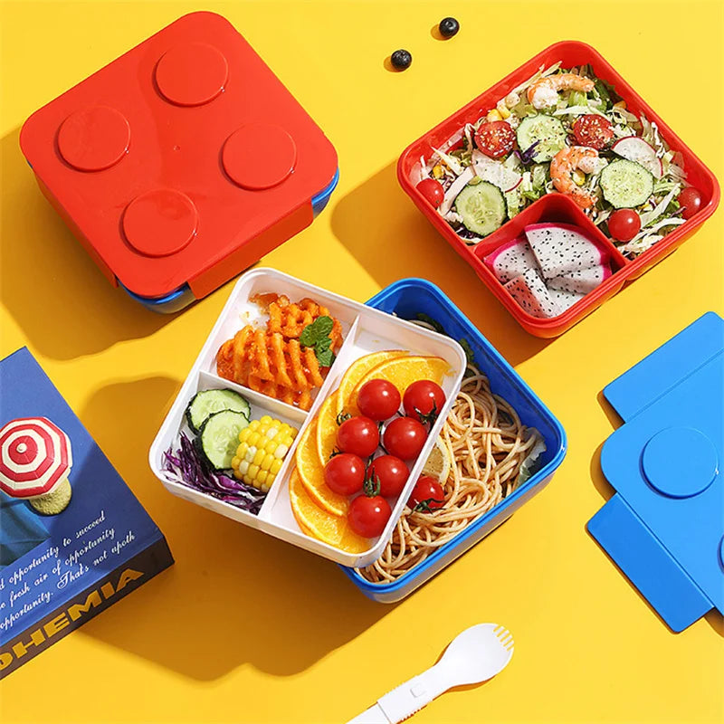 Red and blue themed bento box