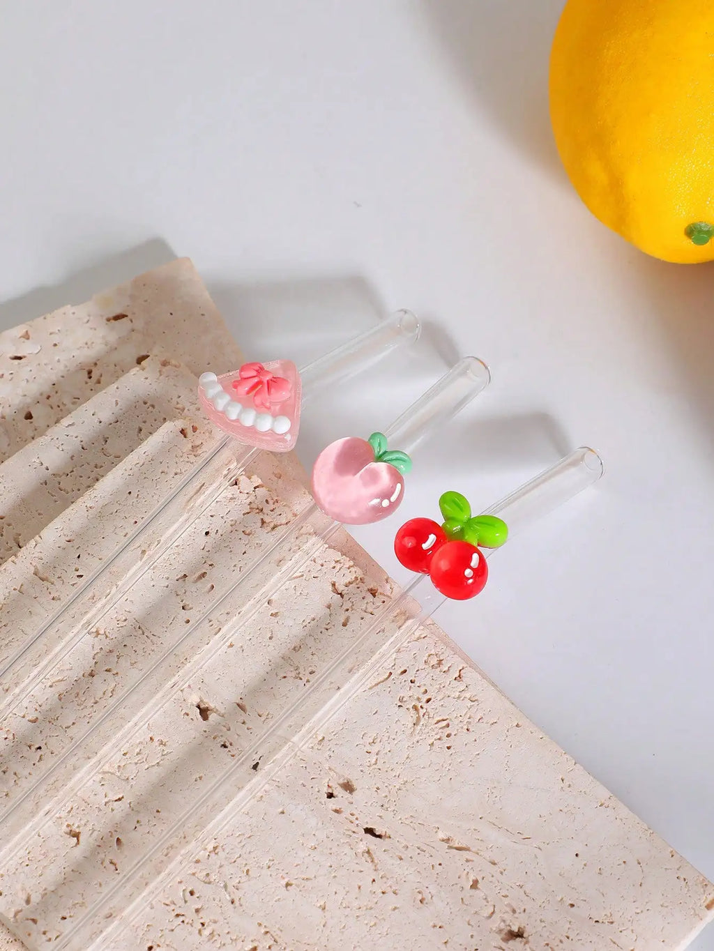 Fruit glass straws