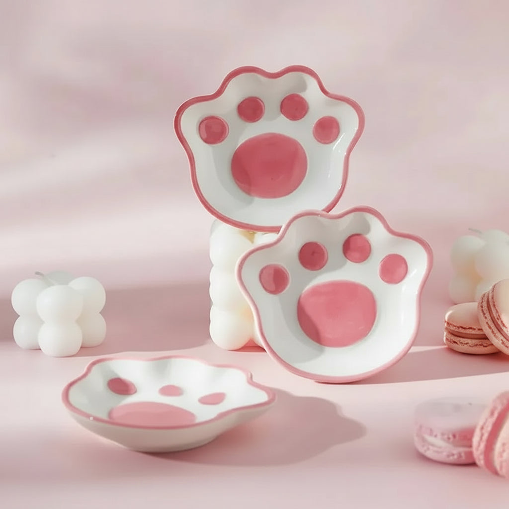 Cute ceramic paw sauce bowls
