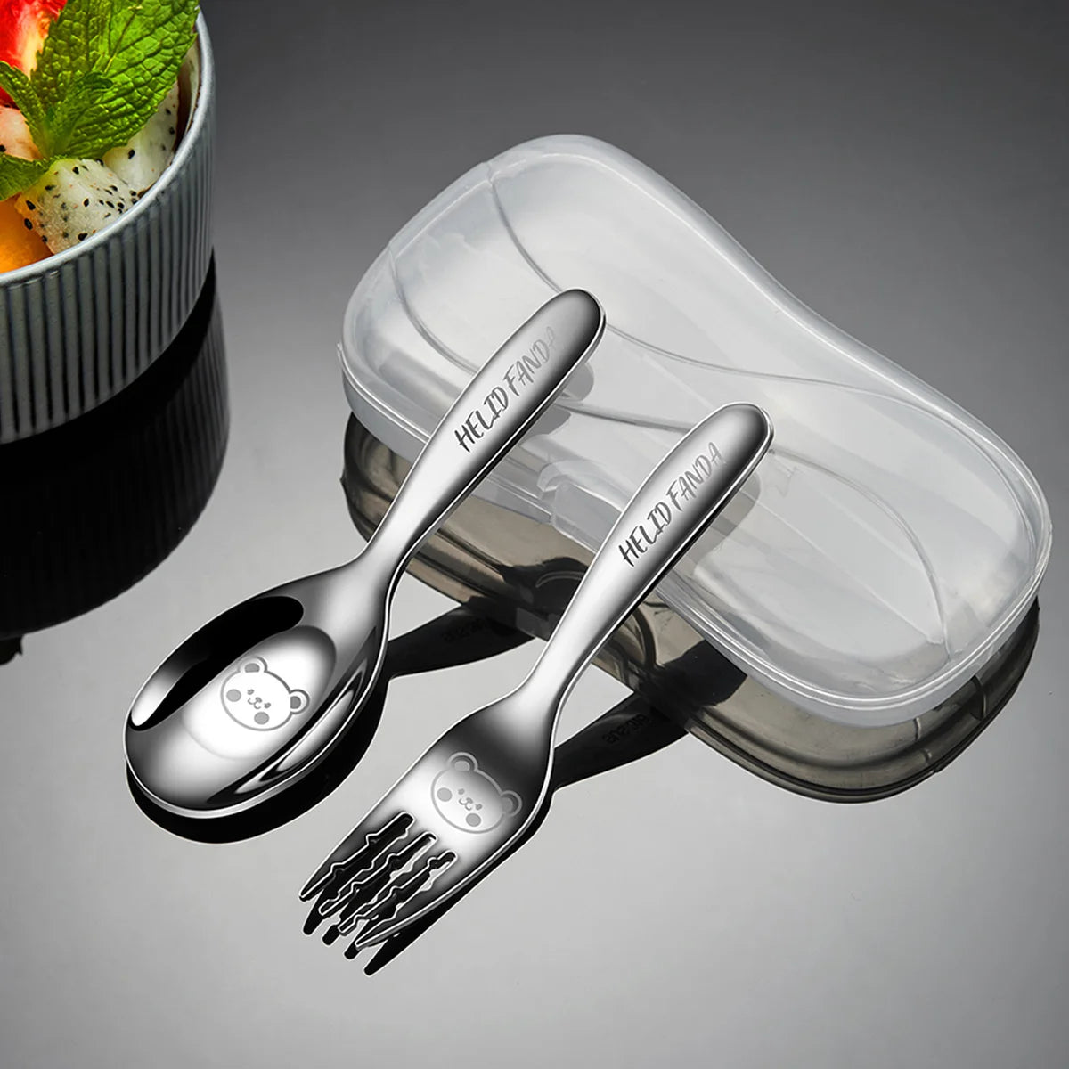 Cute stainless steel cultery set
