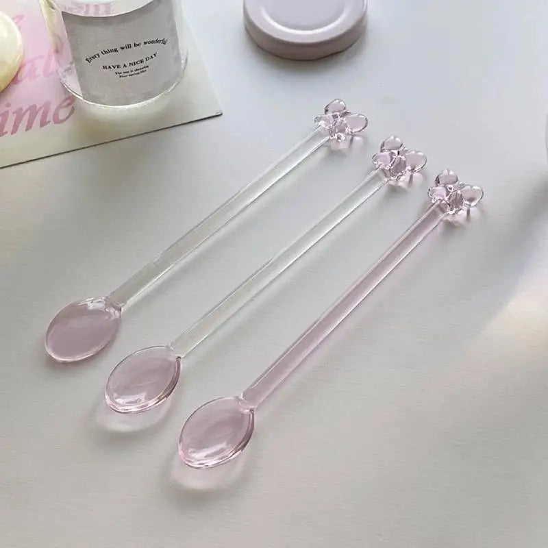 Glass tea spoon bow
