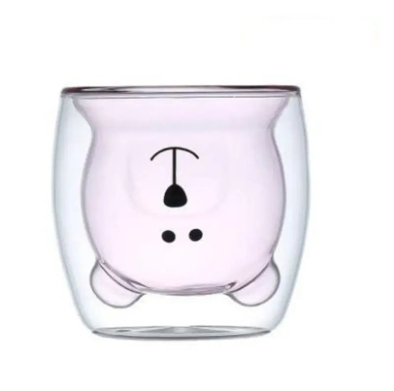 6.8-10.1 fl oz Bear glass coffee cup heat resistant