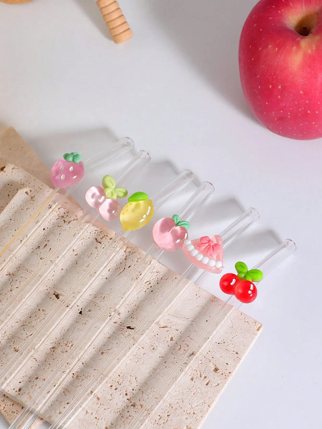 Fruit glass straws