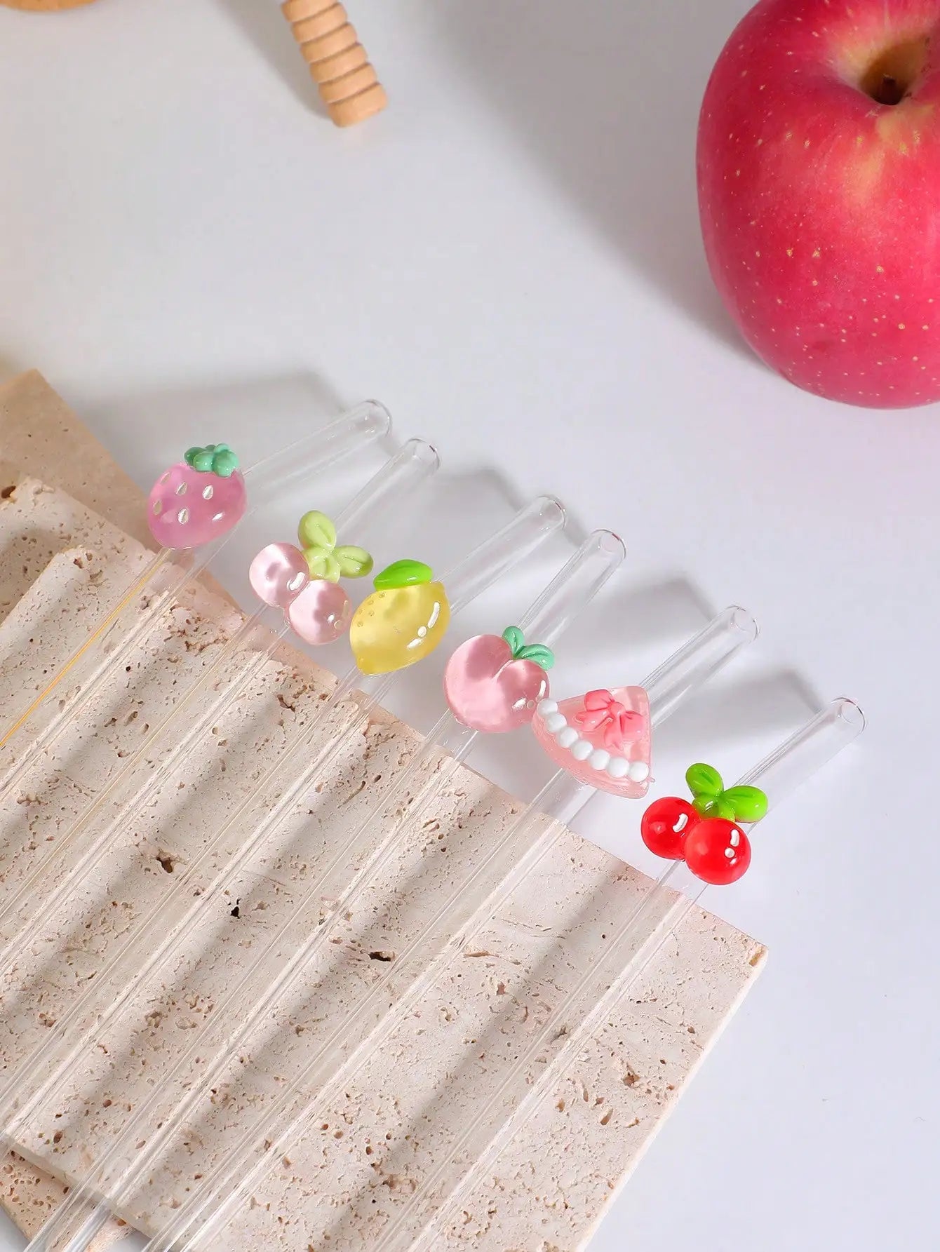 Fruit glass straws