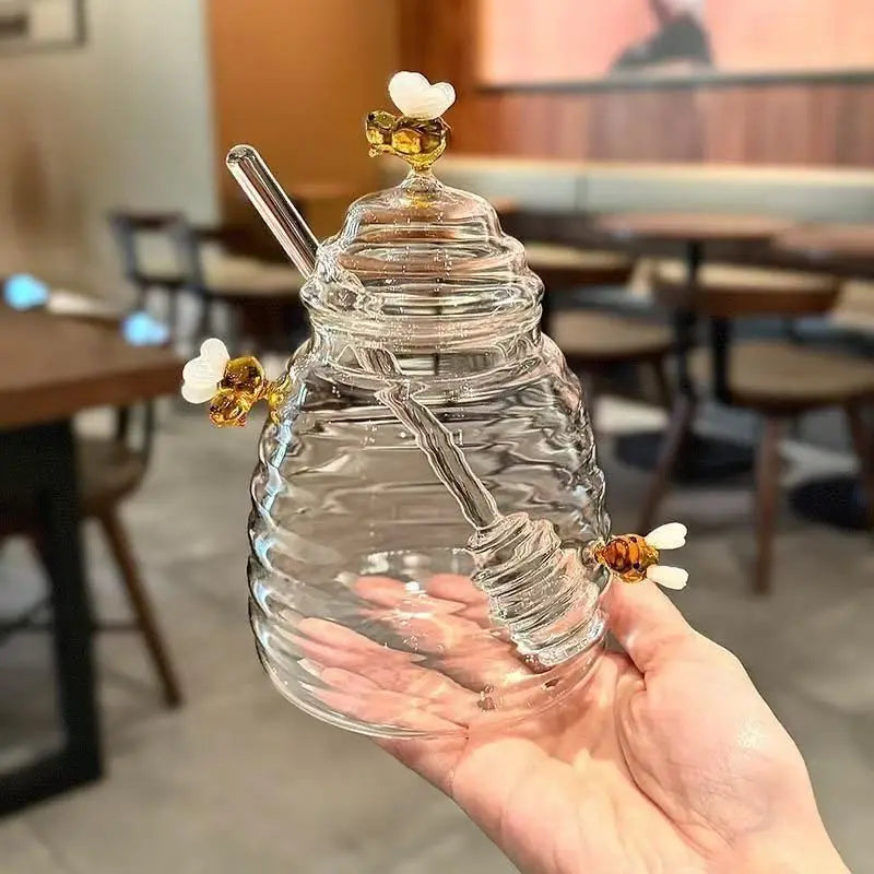 14 fl oz Glass honey jar