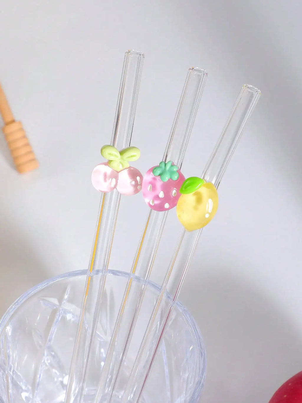 Fruit glass straws