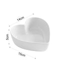 Colored heart shaped bowls