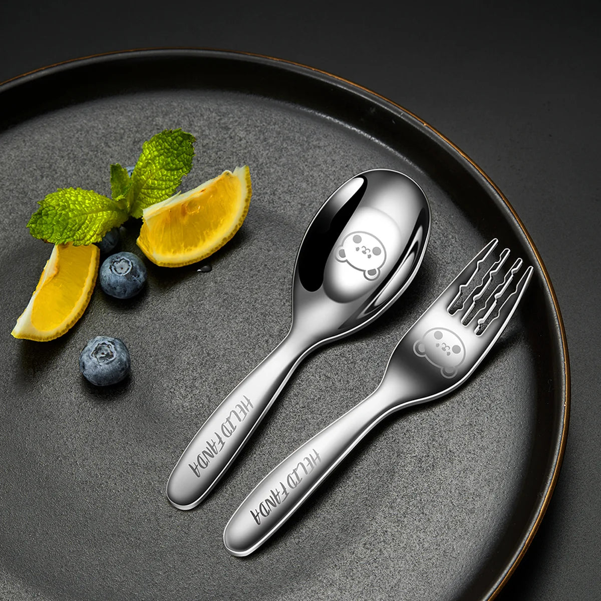 Cute stainless steel cultery set