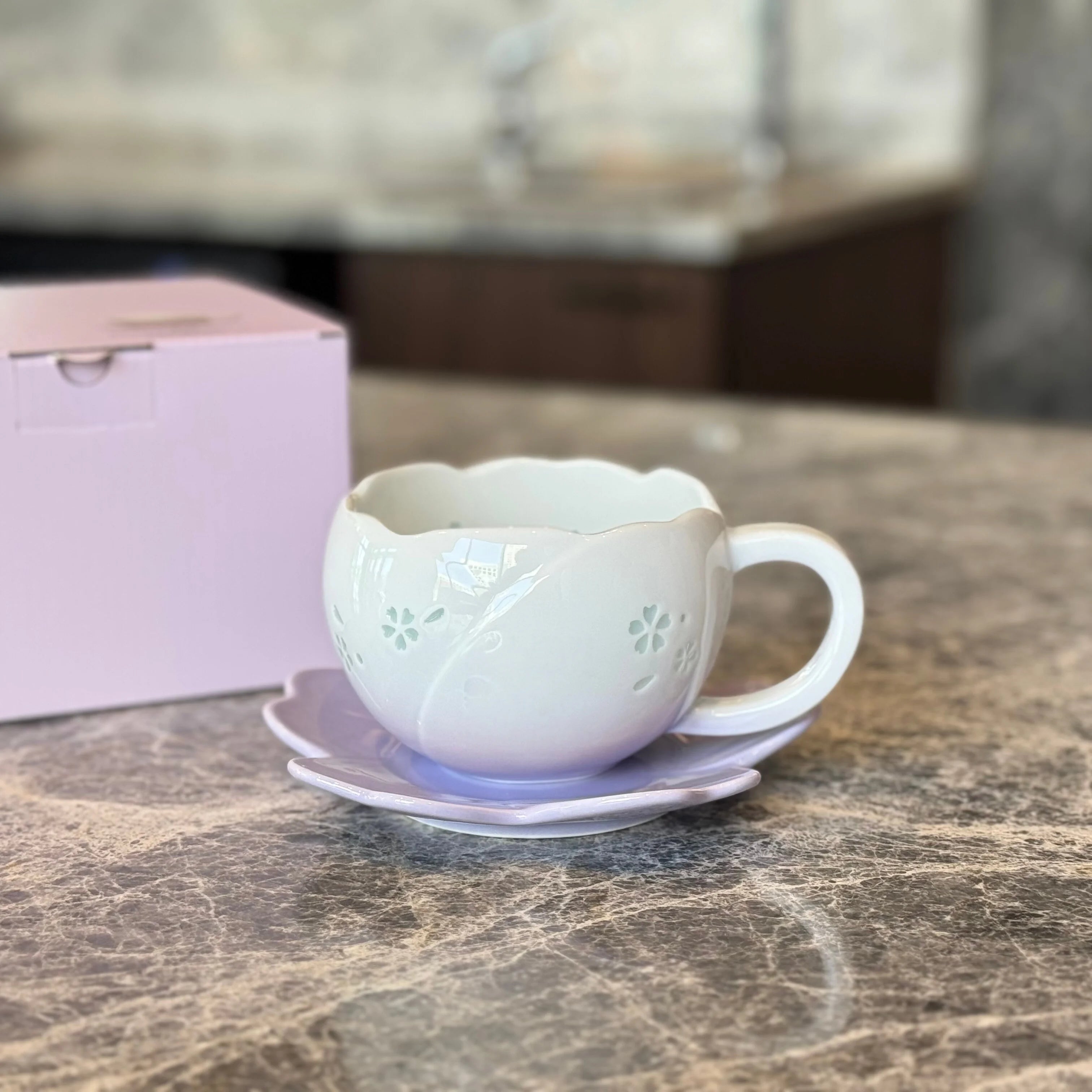 Purple pastel high quality cup and ceramics