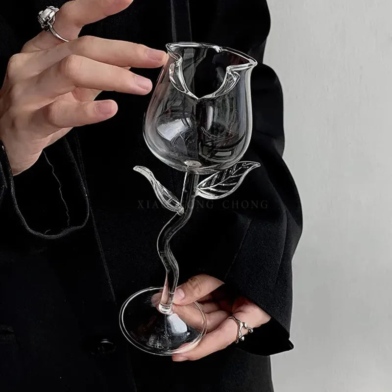Rose cocktail glass