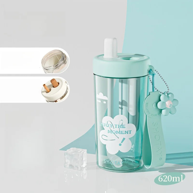 21.0-27.1 fl oz Floral bow straw cup