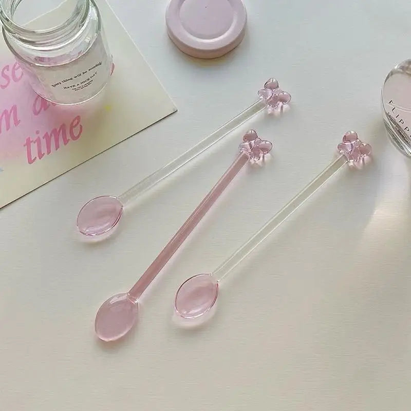 Glass tea spoon bow