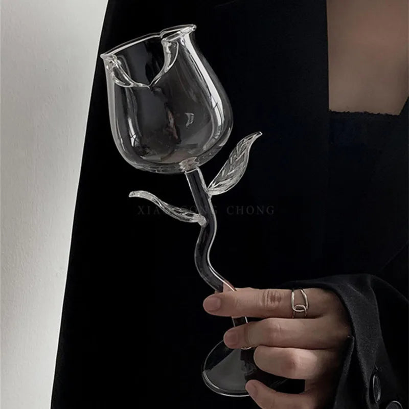Rose cocktail glass